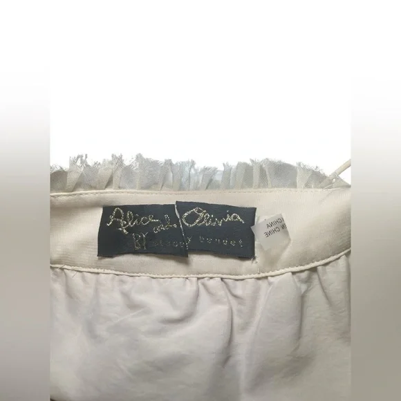 Alice + Olivia Carisa Champagne Grecian Gown Dress Size 10 NWT - Picture 10 of 11